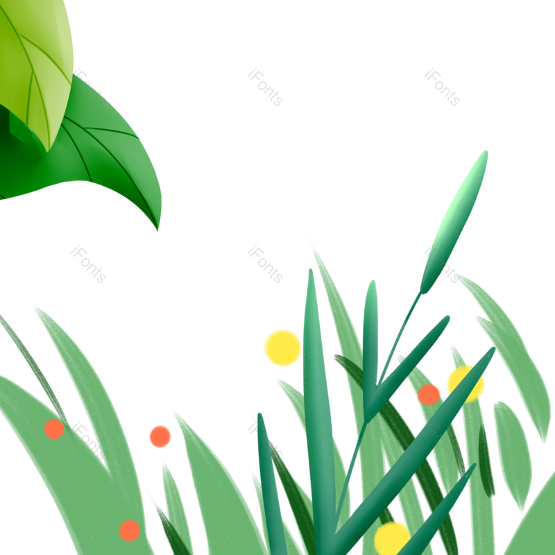 夏至图片,植物素材元素,卡通植物PNG,免抠素材